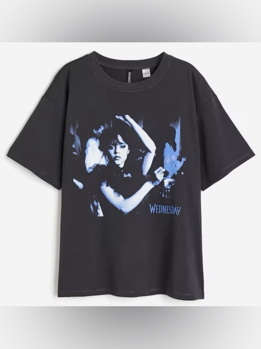 XS H&M Wednesday Addams Cotton T-shirt